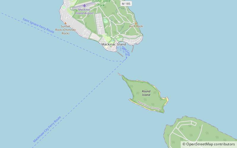 Phare de Round Island location map