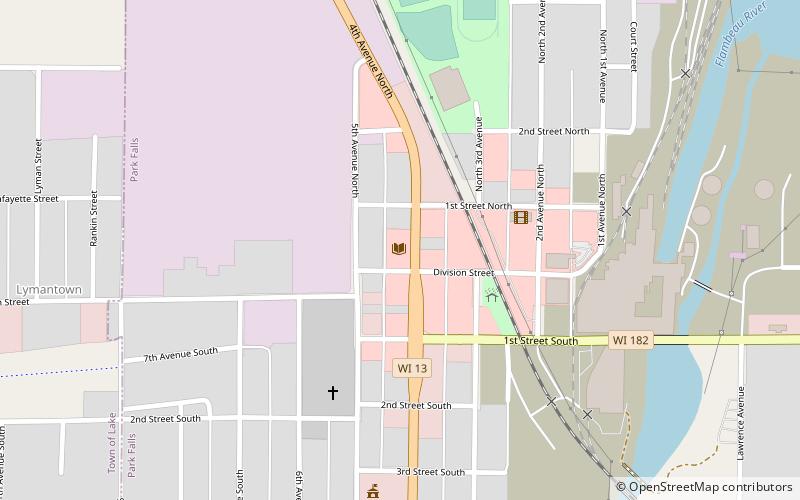 Park Falls Public Library location map