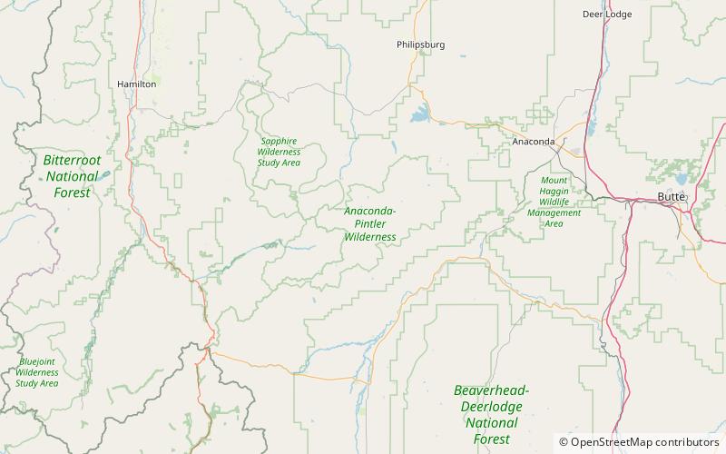 Anaconda Range location map