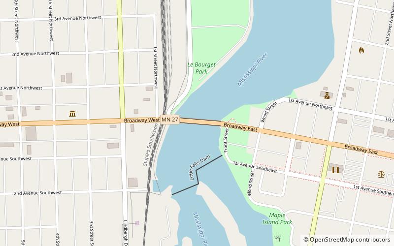 Broadway Bridge location map