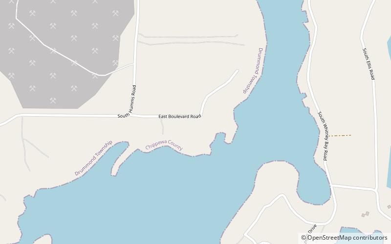 fort drummond drummond island location map