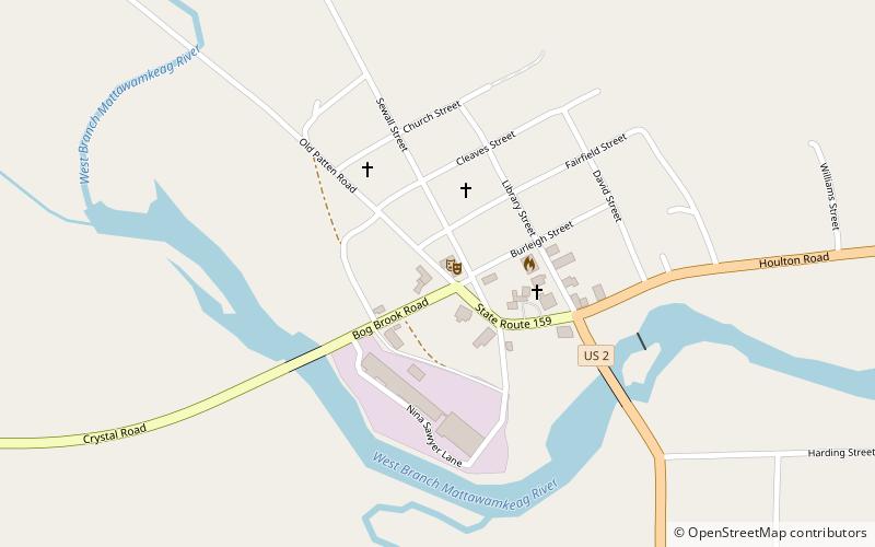 Island Falls Opera House location map