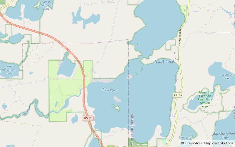 Trout Bog Lake location map