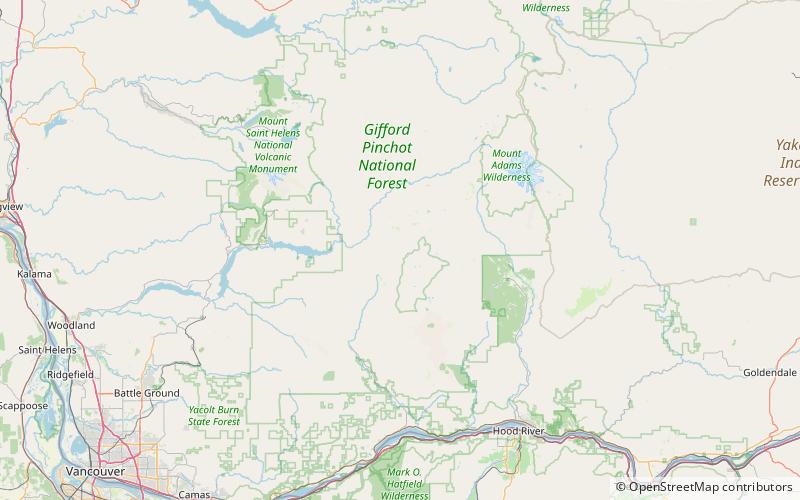 lone butte foret nationale gifford pinchot location map