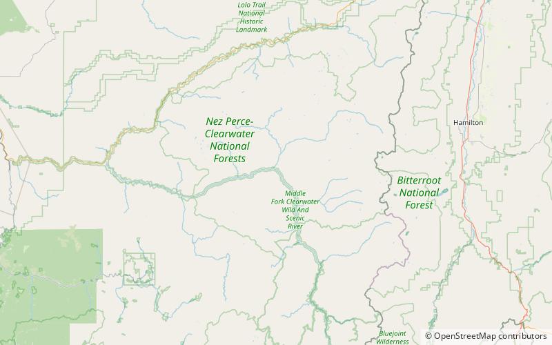 moose creek administrative site selway bitterroot wilderness location map