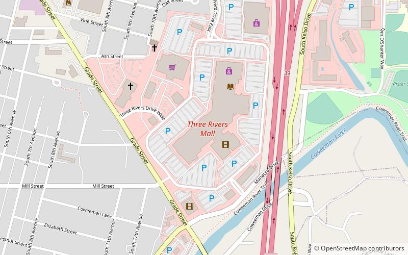 Three Rivers Mall location map