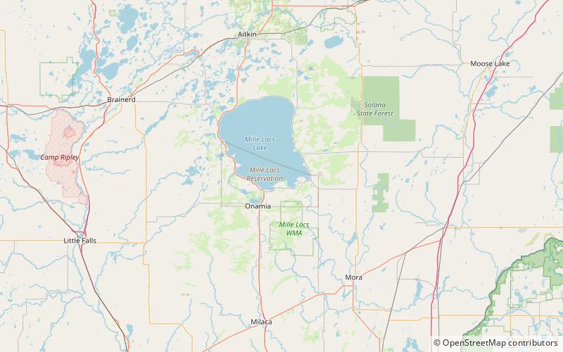 Mille Lacs National Wildlife Refuge location map