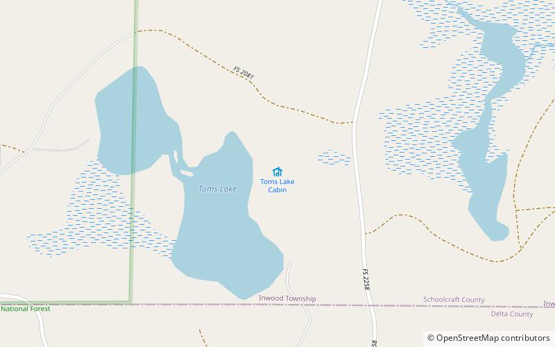 Toms Lake location map