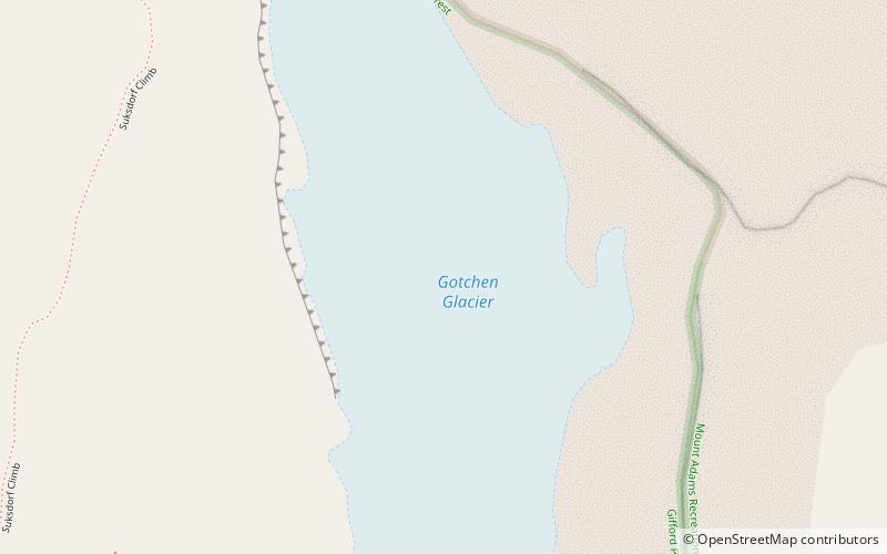 gotchen glacier mount adams wilderness location map