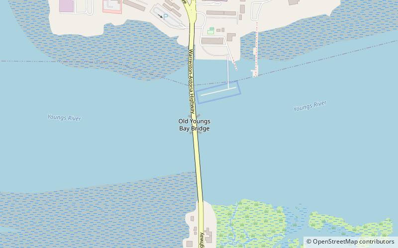 Old Youngs Bay Bridge location map