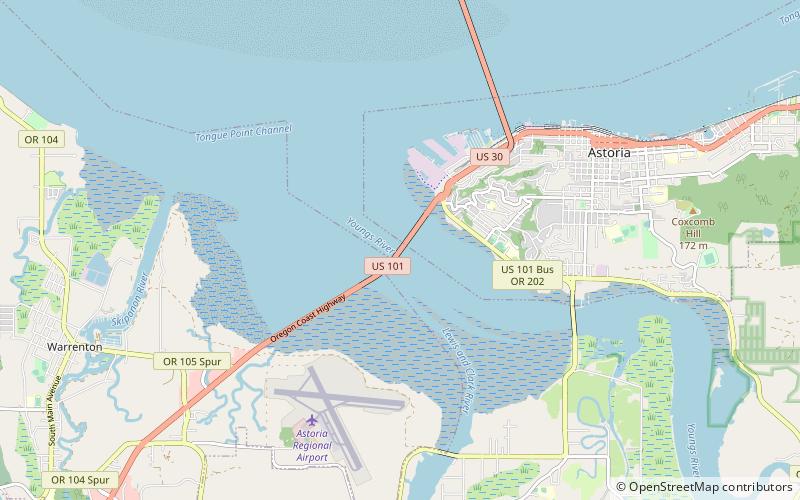 New Youngs Bay Bridge location map