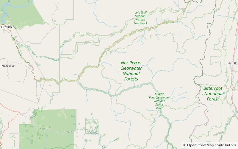 Selway National Forest location map