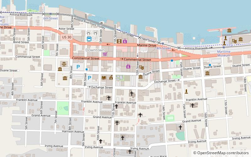 garden of surging waves astoria location map