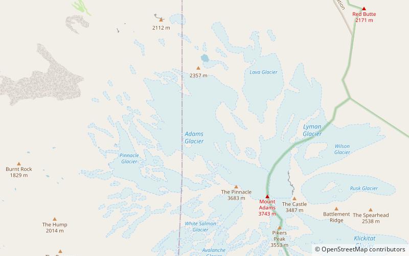 Adams Glacier location map