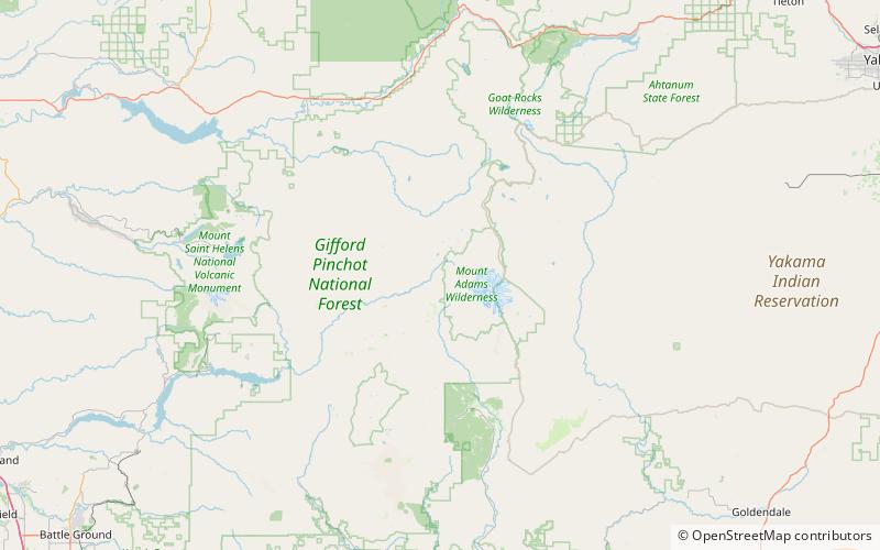 big spring creek falls foret nationale gifford pinchot location map