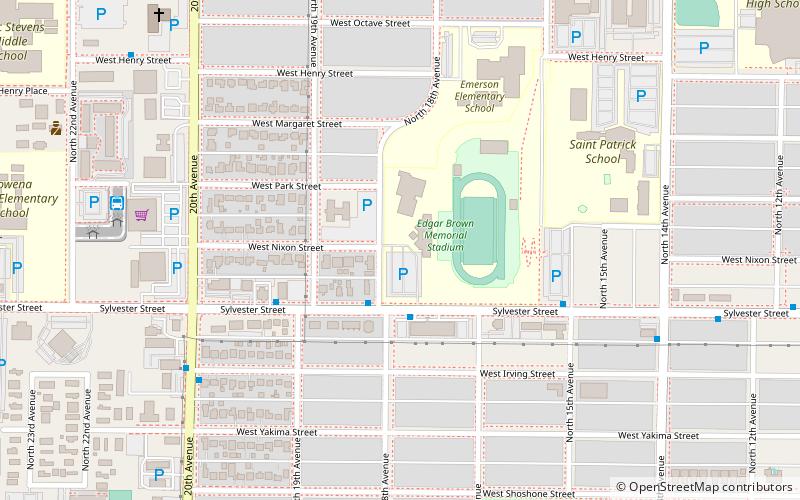Edgar Brown Memorial Stadium location map