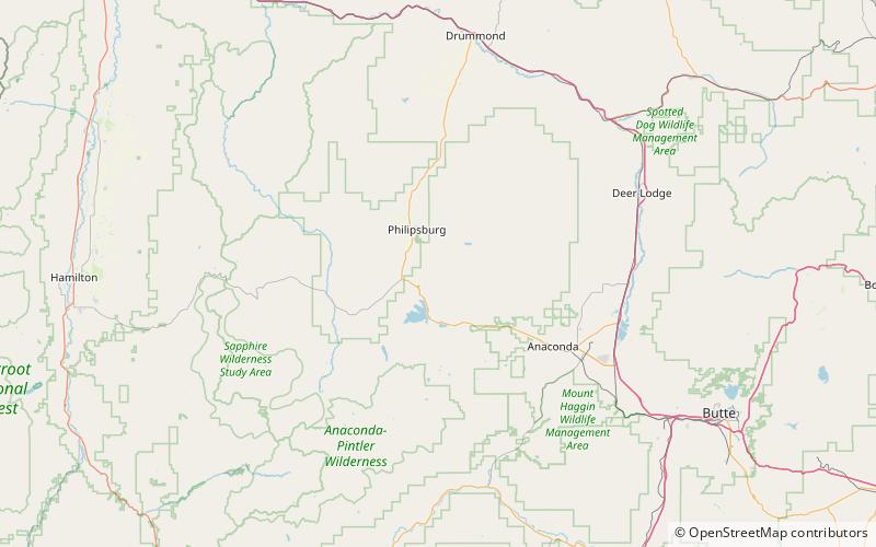 discovery ski area foret nationale de beaverhead deerlodge location map