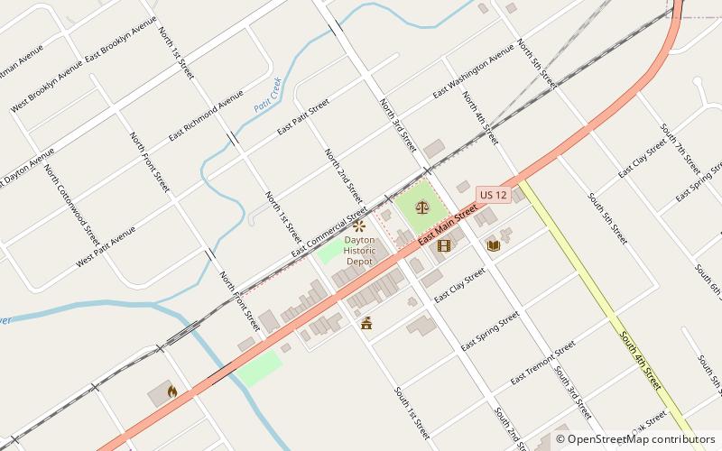 Dayton Historical Depot location map