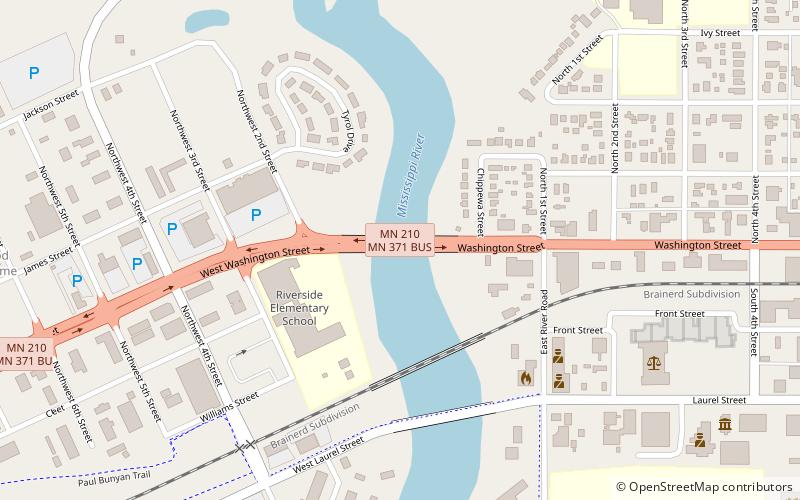 Washington Street Bridge location map