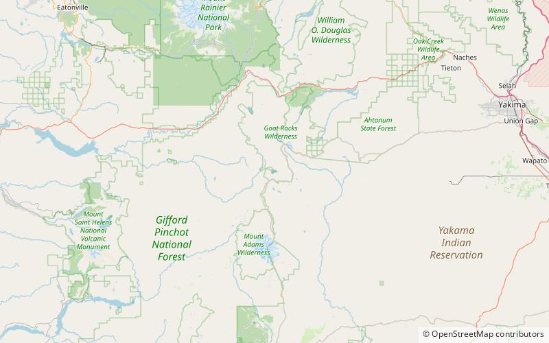 Walupt Lake location map