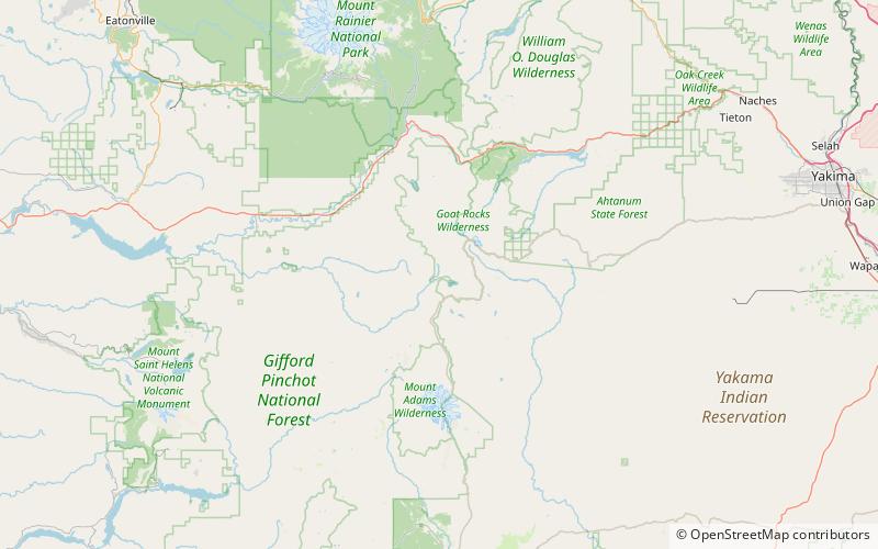 walupt creek falls goat rocks wilderness location map
