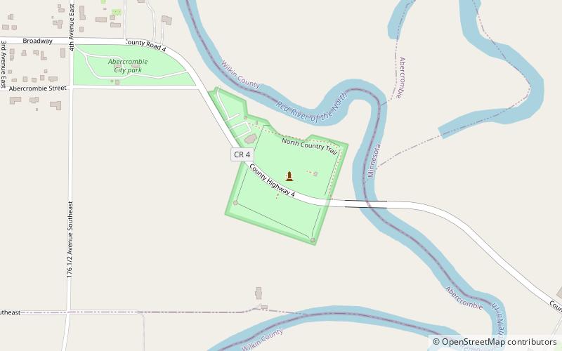 Fort Abercrombie location map
