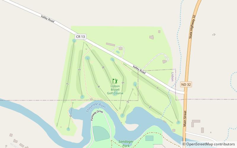 Lisbon Bissell Golf Course location map