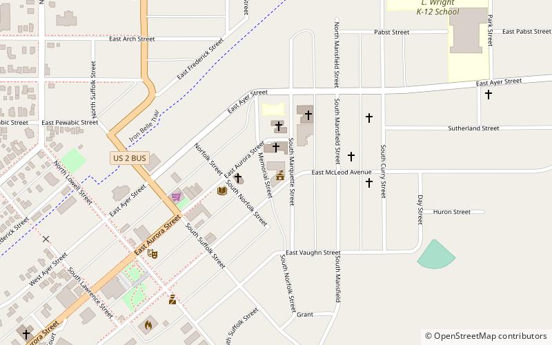 Ironwood Memorial/Municipal Building location map
