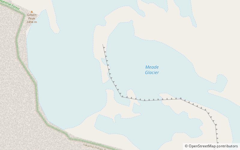 Meade-Gletscher location map