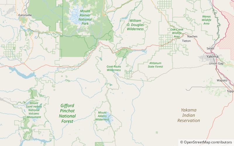 conrad gletscher goat rocks wilderness location map