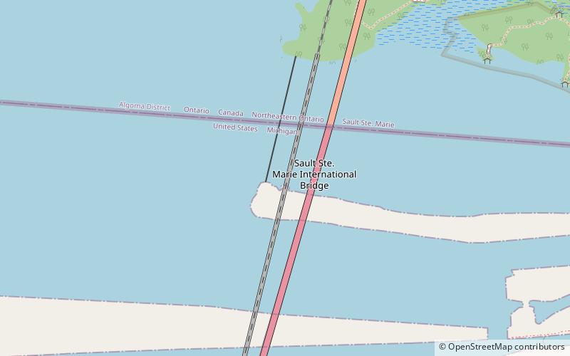 sault ste marie international railroad bridge location map
