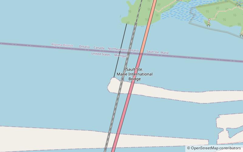 Pont international ferroviaire de Sault Ste. Marie location map