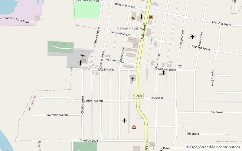 Mission jésuite Sainte-Marie de Bitter Root location map