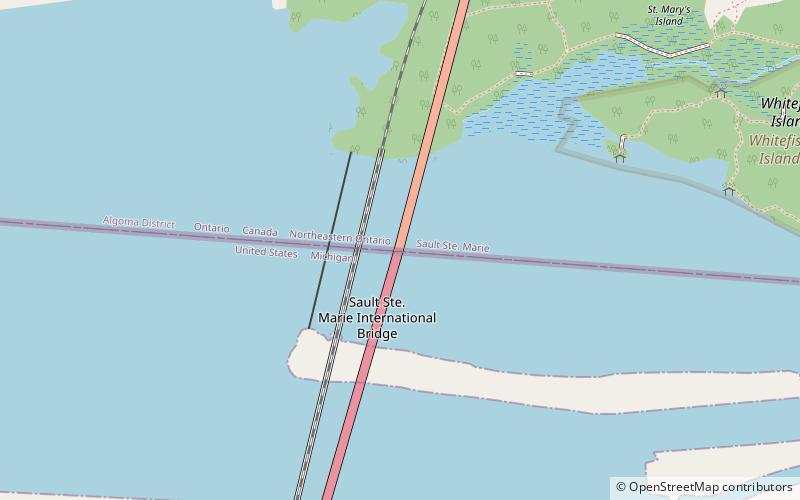 Sault Sainte Marie Border Crossing location map