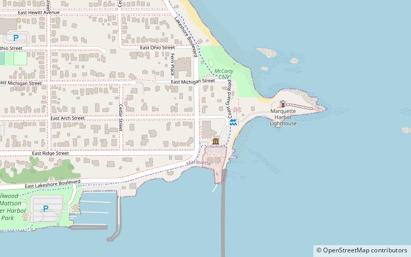 Marquette Maritime Museum location map