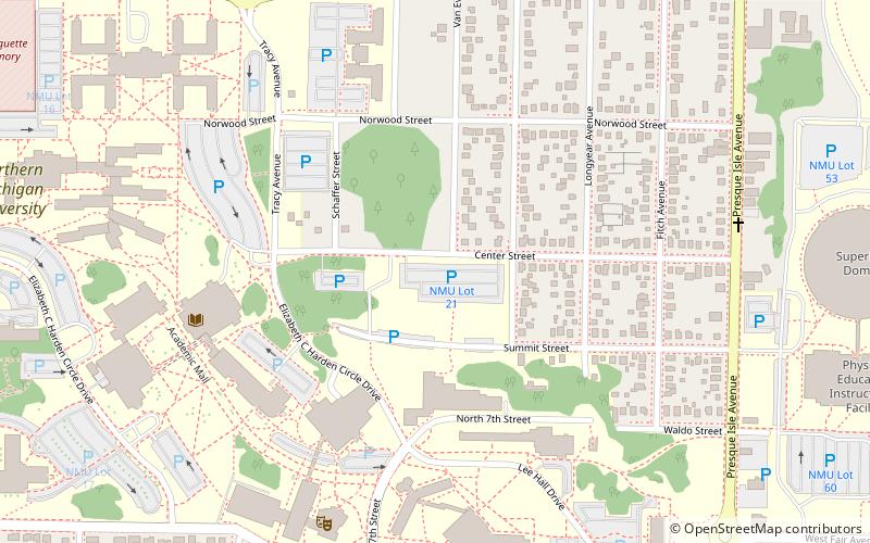 Universidad del Norte de Míchigan location map