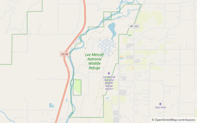 Lee Metcalf National Wildlife Refuge location map