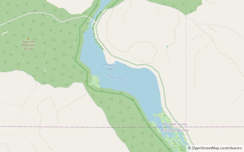 umsaskis lake allagash wilderness waterway location map