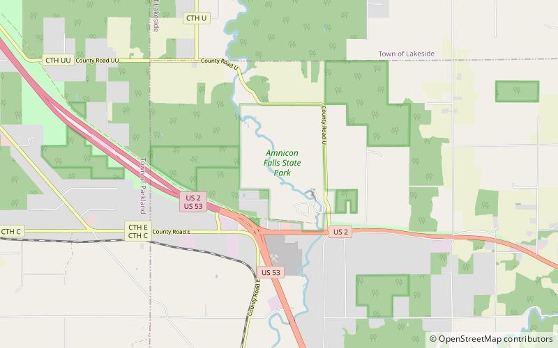 Amnicon Falls State Park location map