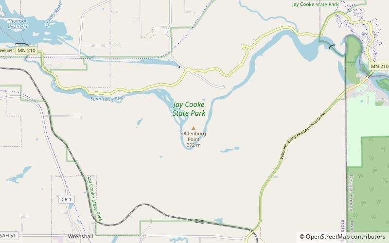 Jay Cooke State Park location map
