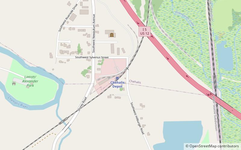 Chehalis–Centralia Railroad location map