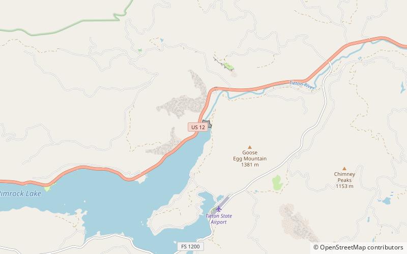 Tieton Dam location map