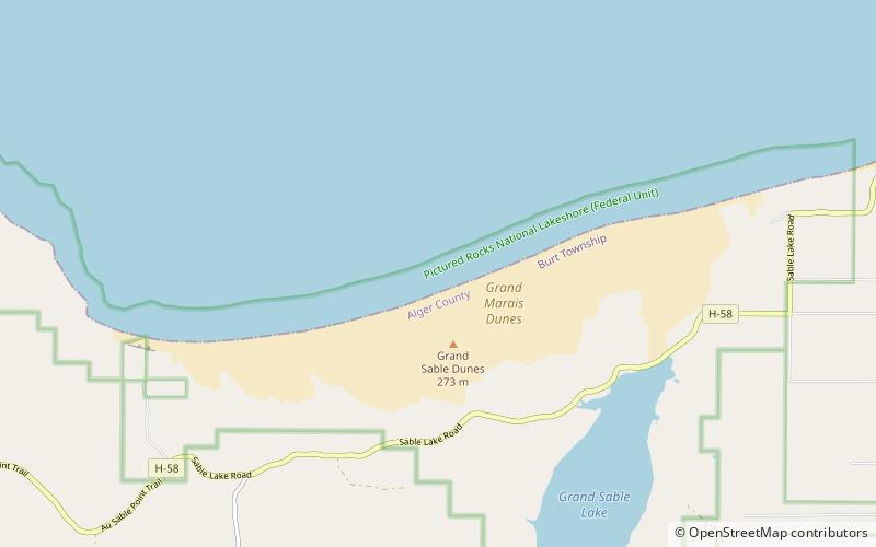 Grand Sable Dunes location map