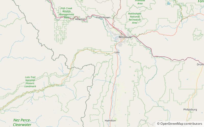 Lolo Peak location map
