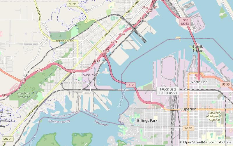 Richard I. Bong Memorial Bridge location map