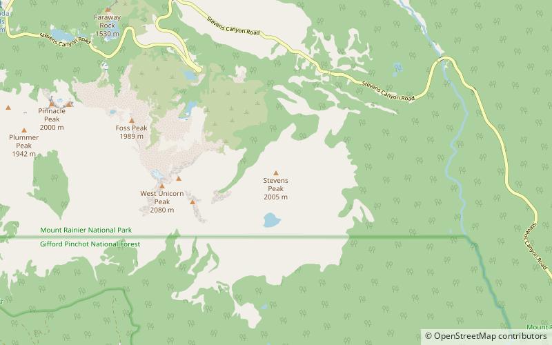 Stevens Peak location map