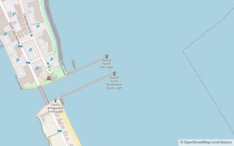 Duluth South Breakwater Outer Light location map