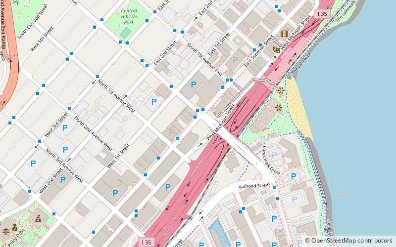 Downtown Duluth location map
