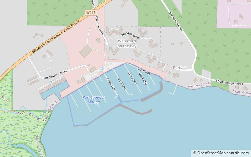 Pikes Bay Marina location map