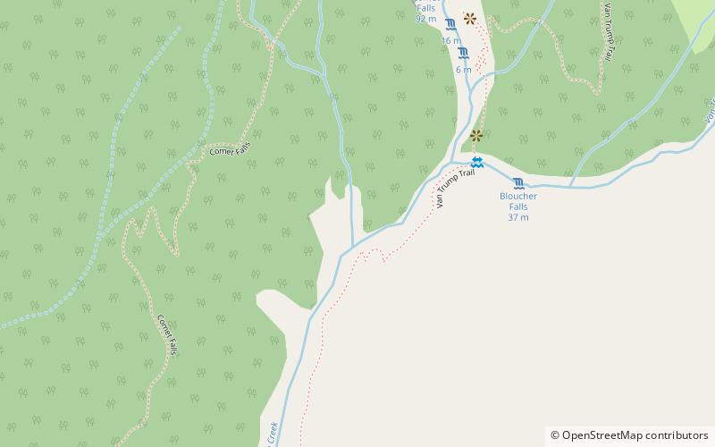 van trump falls parque nacional del monte rainier location map